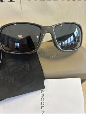 Harley-Davidson Metallic Gray Frame with Black Lenses Sunglasses